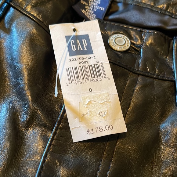 Gap Genuine Leather Bootcut Pants size 0, Black NWT - Picture 5 of 9